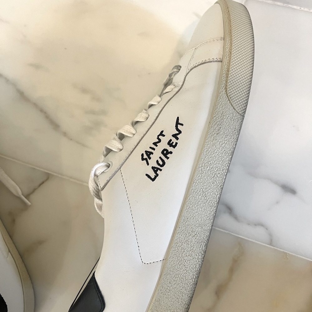 Men’s Saint Laurent Court Classic Sneakers size 43.5 - Picture 6 of 7